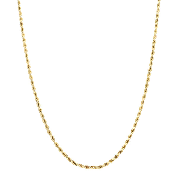 Collar eslabón torzal en oro amarillo 14 kilates.