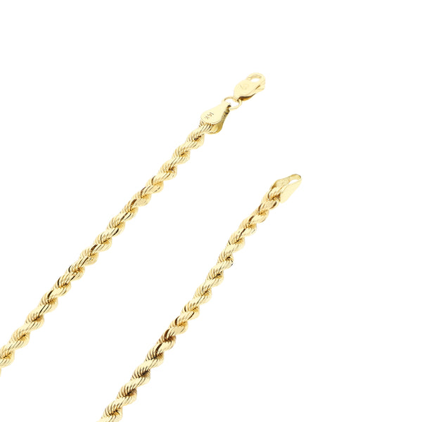 Collar eslabón torzal en oro amarillo 14 kilates.