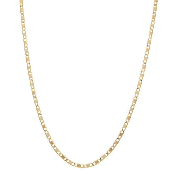 Collar eslabón nudo marino en oro tres tonos 14 kilates.