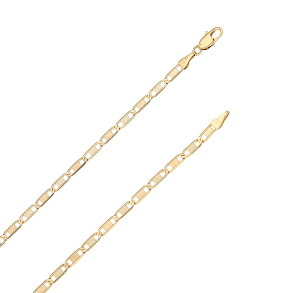 Collar eslabón nudo marino en oro tres tonos 14 kilates.
