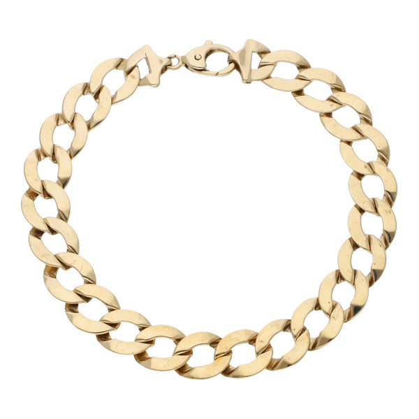 Pulsera eslabón encontrado en oro amarillo 14 kilates.