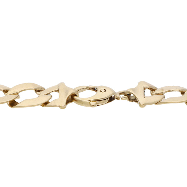 Pulsera eslabón encontrado en oro amarillo 14 kilates.