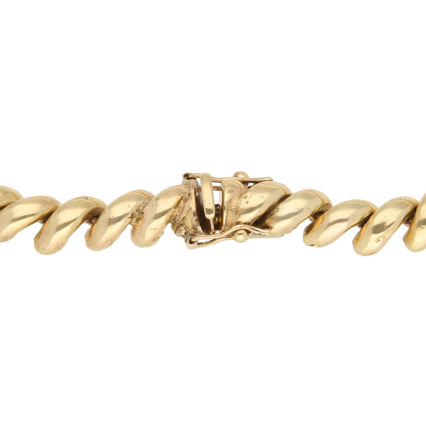 Pulsera eslabón articulado en oro amarillo 14 kilates.