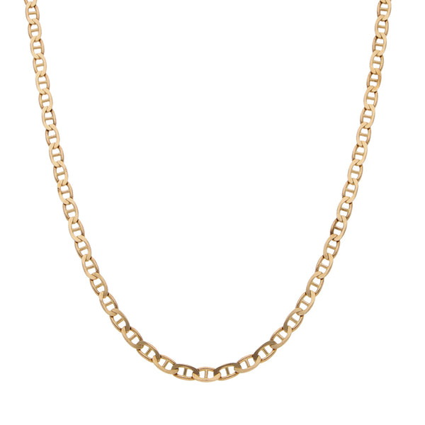 Collar eslabón nudo marino en oro rosa 14 kilates.