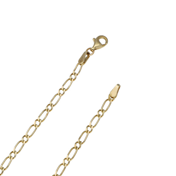 Collar eslabón uno por uno en oro amarillo 14 kilates.