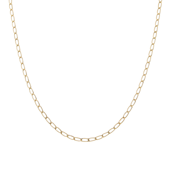 Collar eslabón encontrado en oro amarillo 14 kilates.