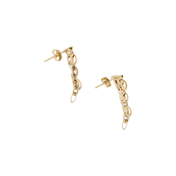 Broqueles articulados en oro amarillo 14 kilates