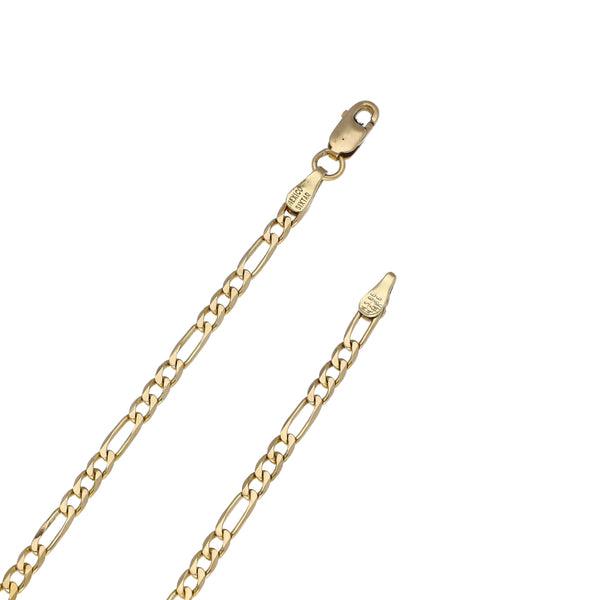 Collar de tres eslabones por uno en oro amarillo 14 kilates.