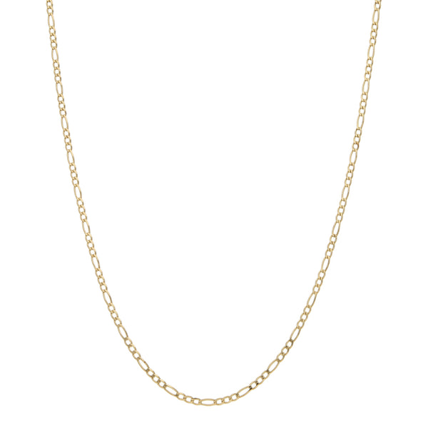 Collar de tres eslabones por uno en oro amarillo 14 kilates.