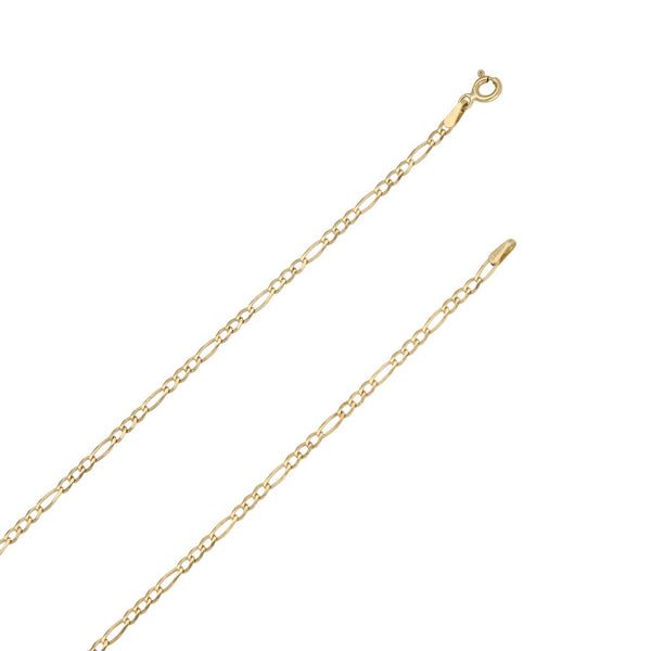 Collar de tres eslabones por uno en oro amarillo 14 kilates.