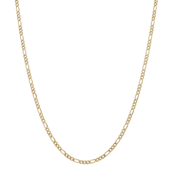 Collar de tres eslabones por uno en oro amarillo 14 kilates.
