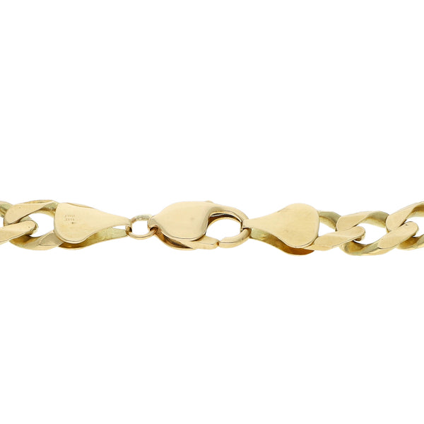 Pulsera de tres eslabones por uno en oro amarillo 14 kilates.