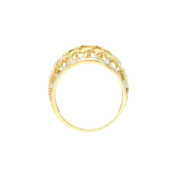 Anillo calado en oro amarillo 14 kilates.