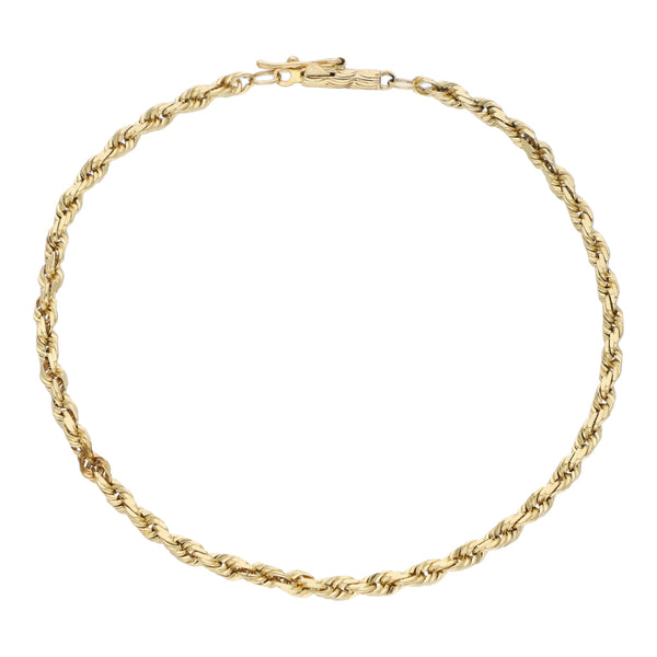 Pulsera eslabón torzal en oro amarillo 14 kilates.
