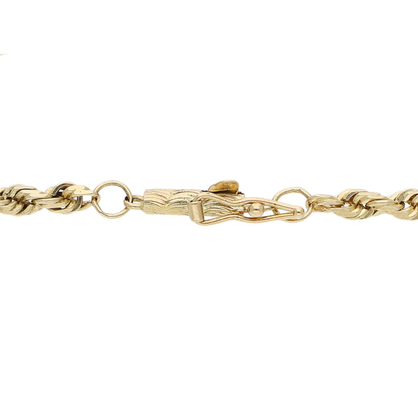 Pulsera eslabón torzal en oro amarillo 14 kilates.