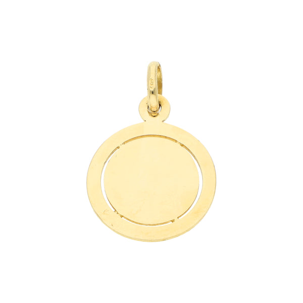 Dije diseño especial motivo dama en oro amarillo 18 kilates.