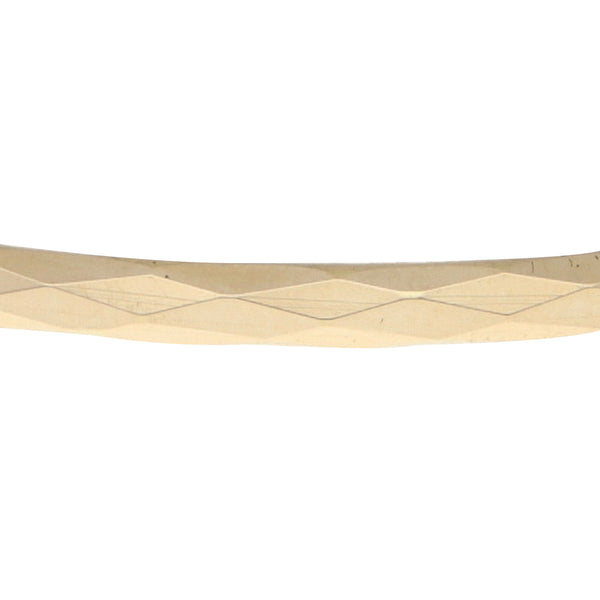Pulsera de arillo facetada en oro amarillo 12 kilates.