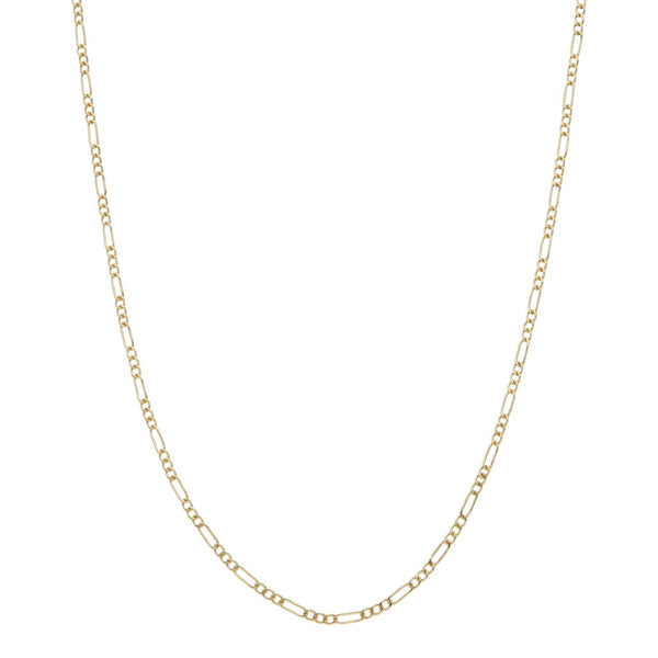 Collar de tres eslabones por uno en oro amarillo 14 kilates.
