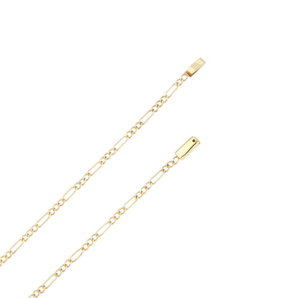Collar de tres eslabones por uno en oro amarillo 14 kilates.