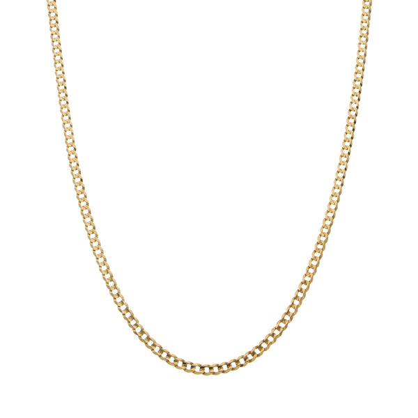 Collar eslabón barbado en oro amarillo 14 kilates.