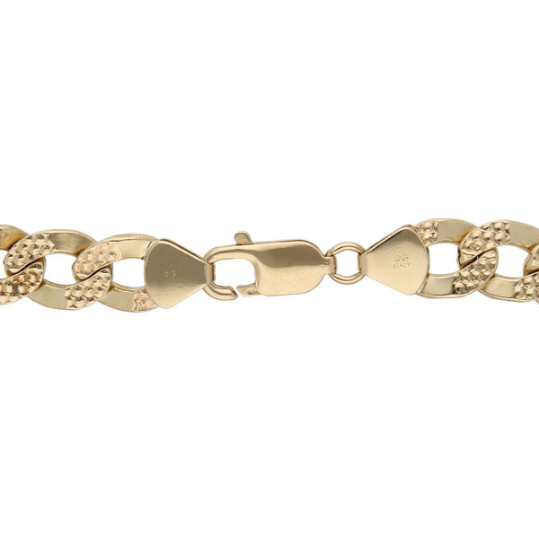 Pulsera eslabón encontrado en oro amarillo 14 kilates.