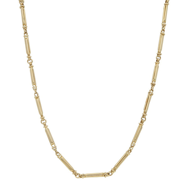 Collar eslabón articulado en oro amarillo 14 kilates.