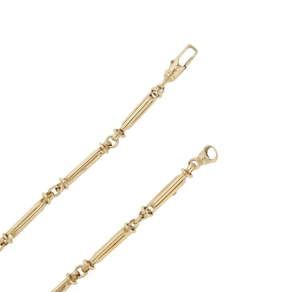 Collar eslabón articulado en oro amarillo 14 kilates.