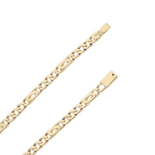 Collar eslabón combinado en oro amarillo 14 kilates.