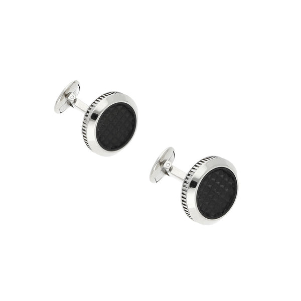 Mancuernillas hechura especial con caucho firma Breguet en oro blanco 18 kilates.
