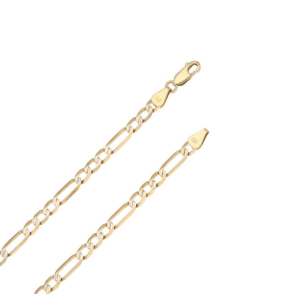 Collar de tres eslabones por uno en oro amarillo 14 kilates.