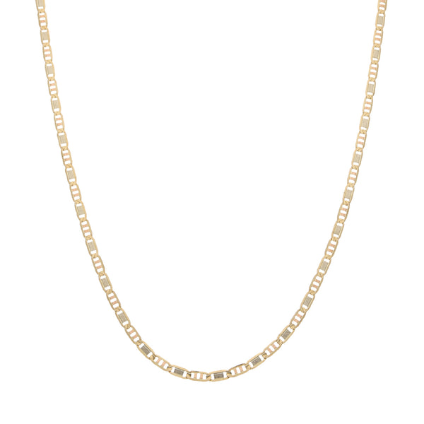 Collar eslabón nudo marino en oro amarillo 14 kilates.