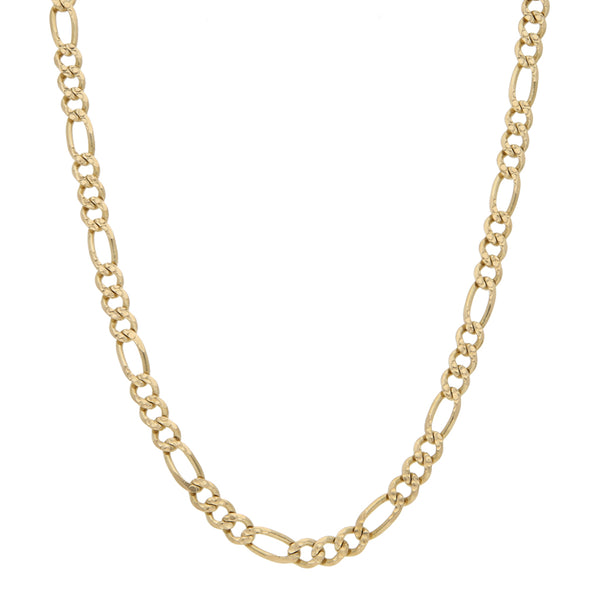 Collar de tres eslabones por uno en oro amarillo 14 kilates.