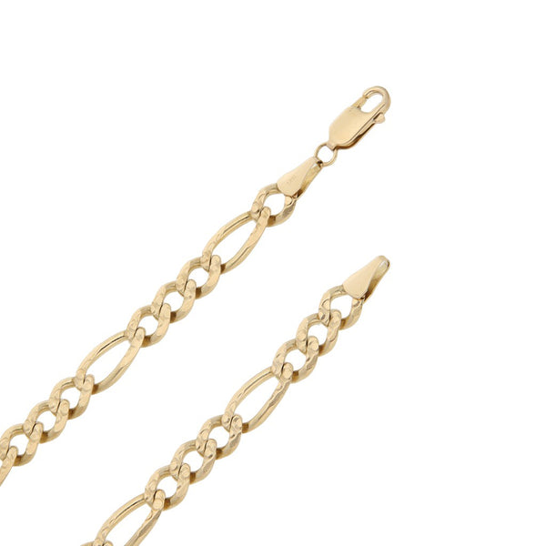 Collar de tres eslabones por uno en oro amarillo 14 kilates.