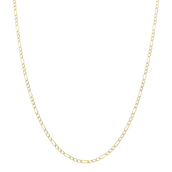 Collar de tres eslabones por uno en oro amarillo 14 kilates.