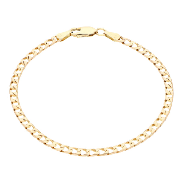 Pulsera eslabón encontrado en oro rosa 14 kilates.