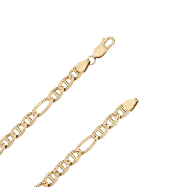 Collar eslabón combinado en oro amarillo 14 kilates.