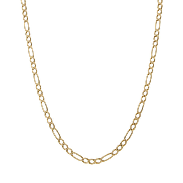 Collar de tres eslabones por uno en oro amarillo 14 kilates.