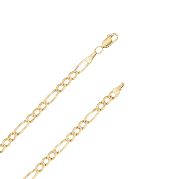Collar de tres eslabones por uno en oro amarillo 14 kilates.