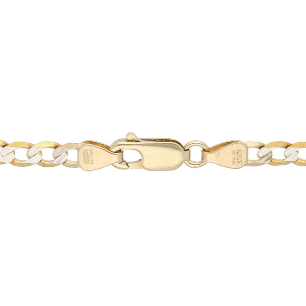 Pulsera eslabón barbado en oro amarillo 14 kilates.