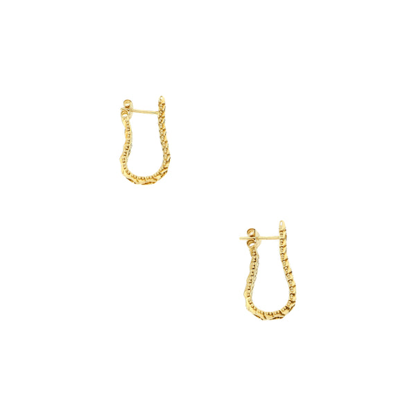 Broqueles boleados en oro amarillo 18 kilates.