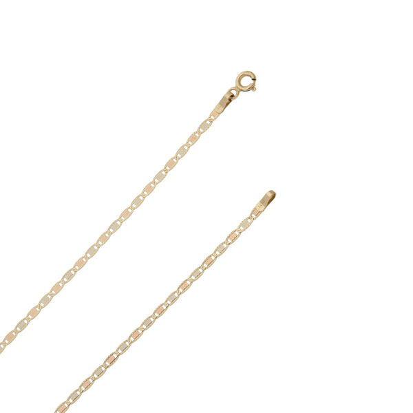 Collar eslabón nudo marino en oro tres tonos 14 kilates.