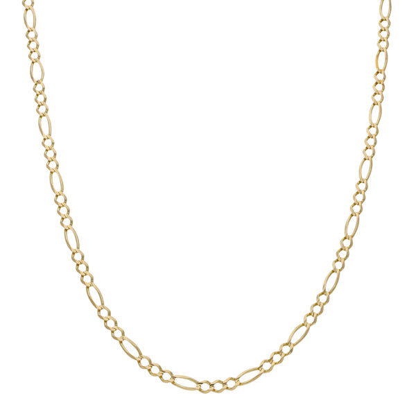 Collar de tres eslabones por uno en oro amarillo 14 kilates.