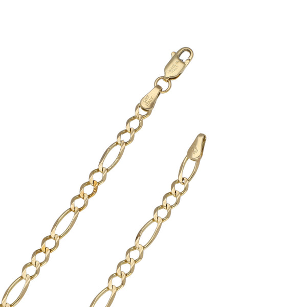 Collar de tres eslabones por uno en oro amarillo 14 kilates.
