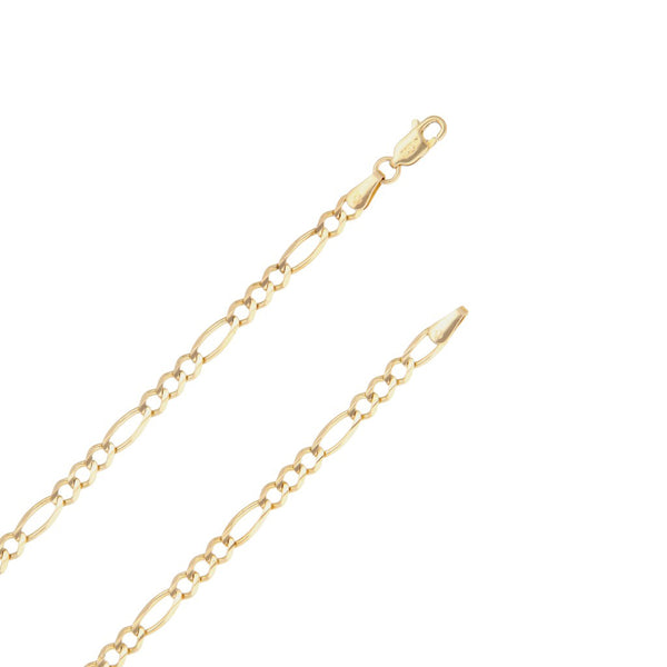 Collar de tres eslabones por uno en oro amarillo 14 kilates.