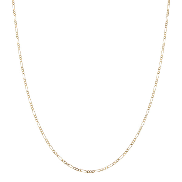 Collar de tres eslabones por uno en oro amarillo 14 kilates.