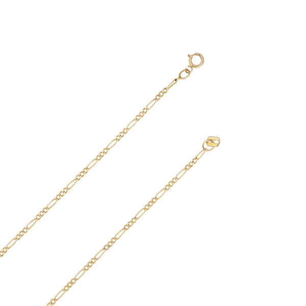 Collar de tres eslabones por uno en oro amarillo 14 kilates.