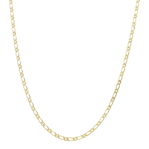 Collar de tres eslabones por uno en oro amarillo 14 kilates.