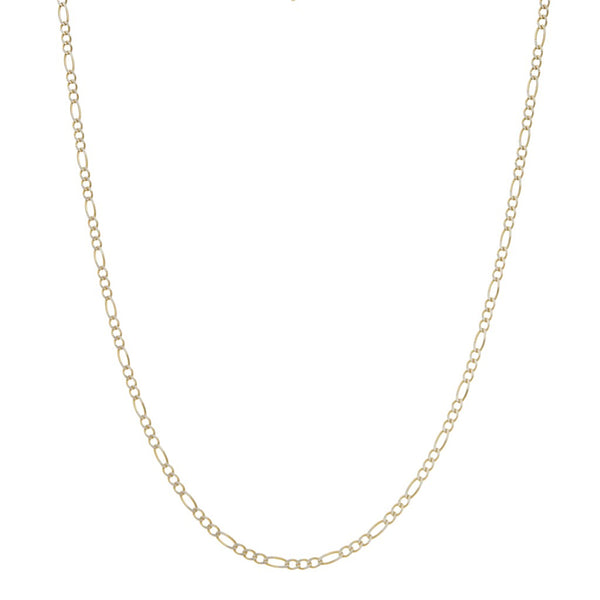 Collar de tres eslabones por uno platinados en oro amarillo 14 kilates.