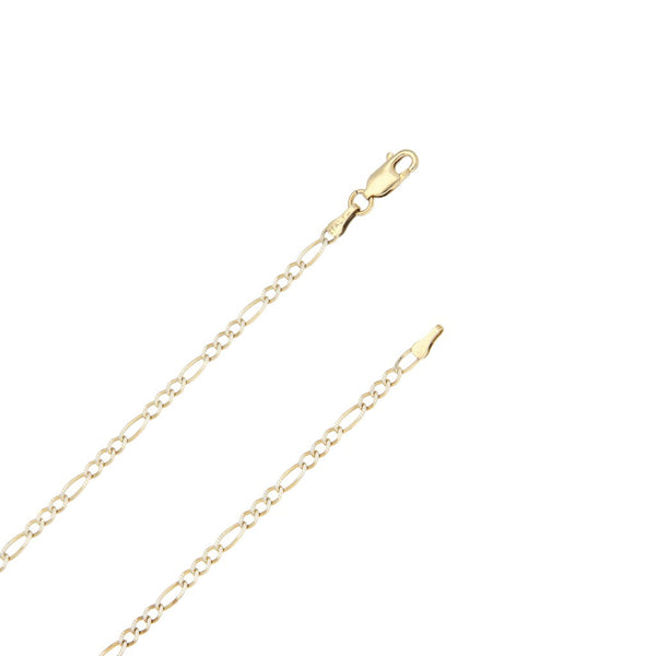 Collar de tres eslabones por uno platinados en oro amarillo 14 kilates.
