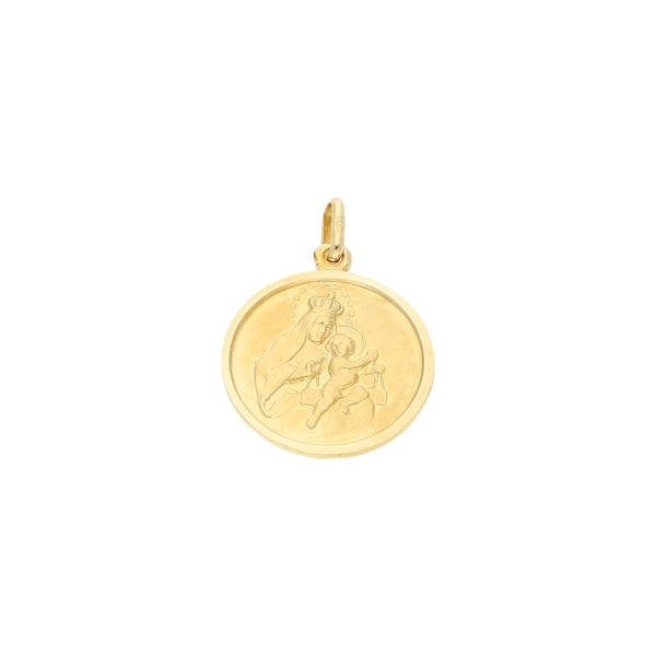 Medalla imagen doble en oro amarillo 18 kilates.